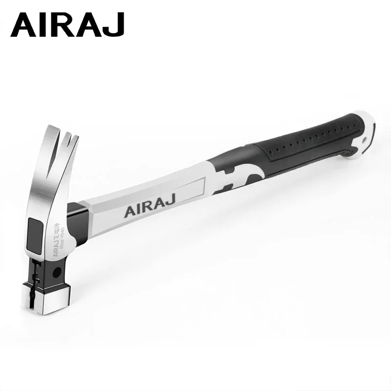 AIRAJ 14.2 Inch Double V Nail Puller High Hardness High Carbon Building Fixed Special Square Head Right Angle Claw Hammers