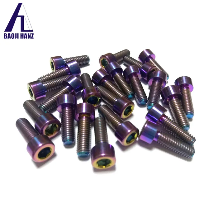 ISO14583 grade 5 anodized titanium motorcycle bolts