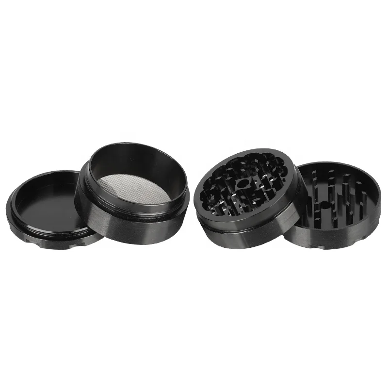 UKETA premium high quality 70mm 4 layer anodized aluminum alloy metal grinders CNC aluminium tobacco grinder