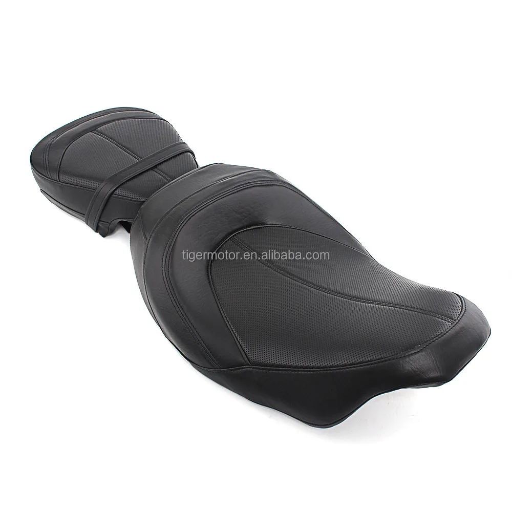 Motorcycle Front Rear Driver Passenger Wide Solo Seat For Harley Touring CVO Street Glide Road King Special Classic 2009-2021