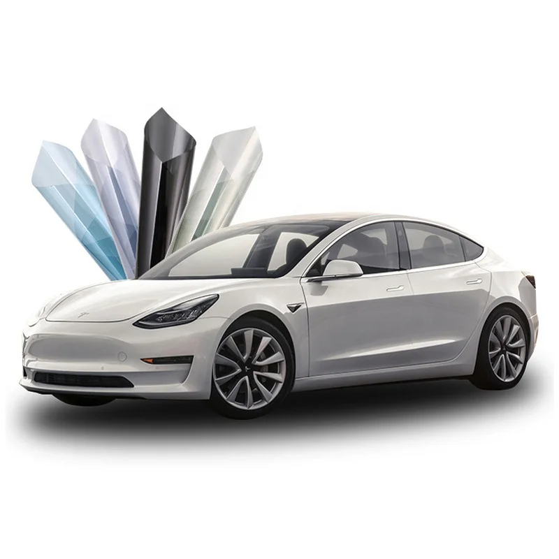 Оптовая цена пленка для окон автомобиля на солнечной батарее высокая теплоизоляция 2-слойная окрашенная ПВХ тонированная V70