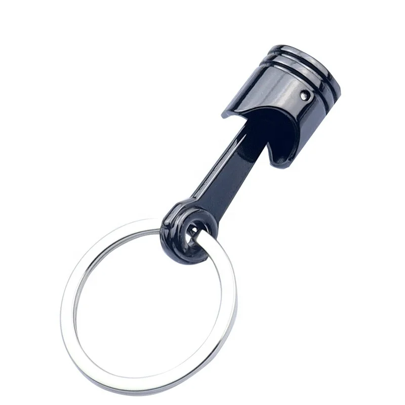 Engine Piston Turbo Car Part Keychain Automotive Car Gift Key Chain Ring