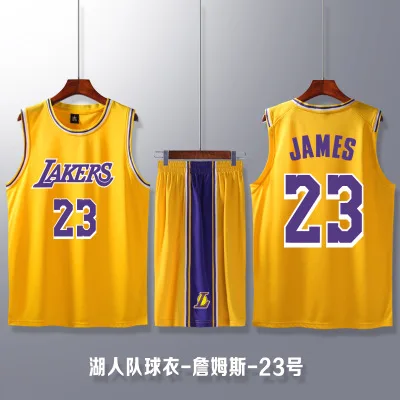 
Wholesale men and women sport jersey short o-neck James 23 and Kobe 24 Basketball suit men 2 piece set 