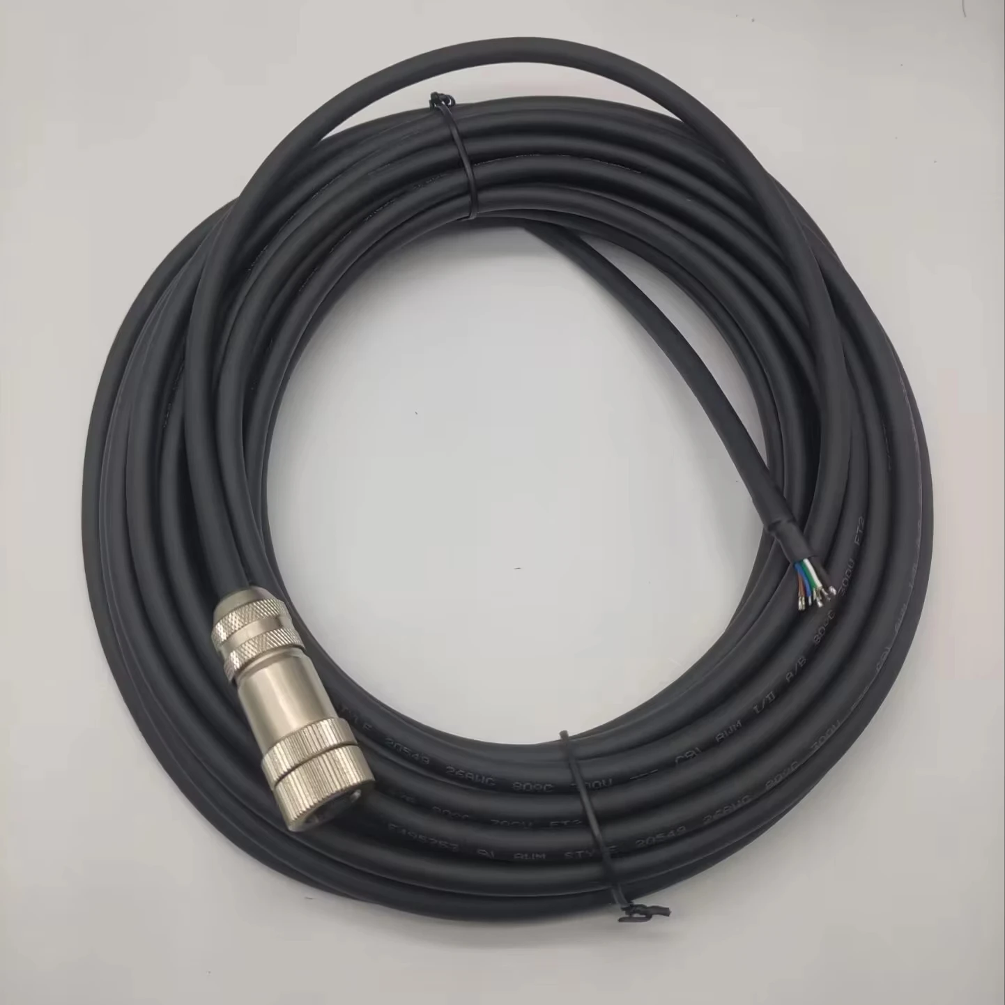 M12 12pin Металлический Корпус в сборе гнездовой разъем с кабелем для промышленного электрического датчика пользовательская длина