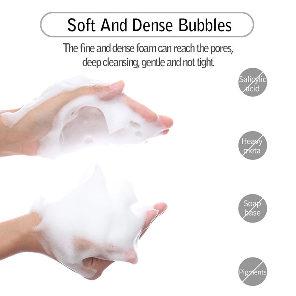 Custom Amino Acid Cleansing Cream Refreshing Anti Acne Moisturizing Bubble Cleansing Milk Bulk Makeup Private Label