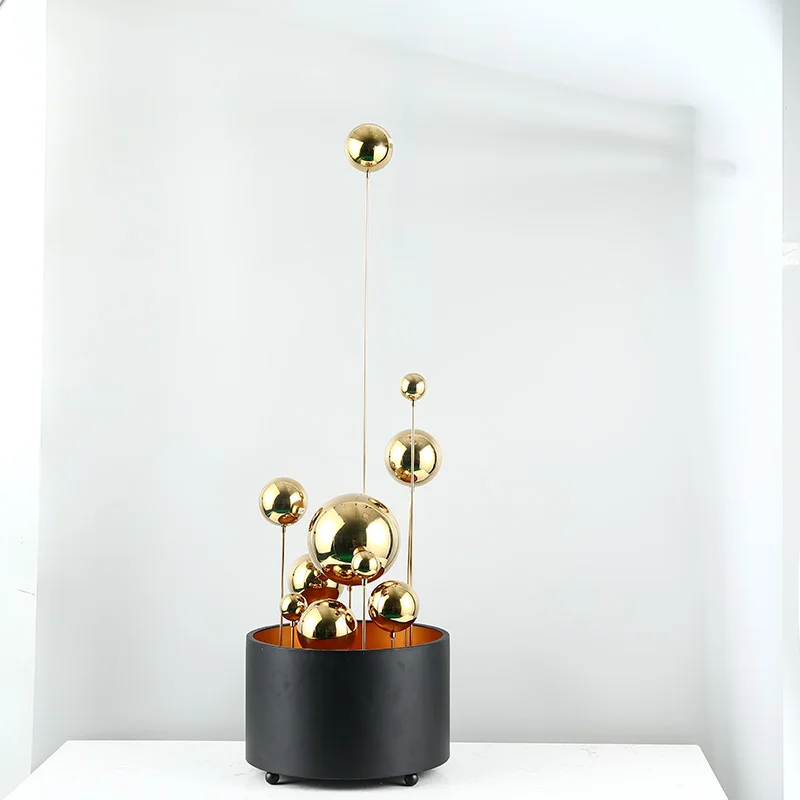 
Hot Sale Modern Style Living Room Decoration High Quality Metal Ball Ornament 