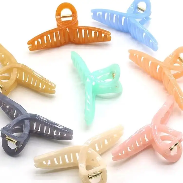 Korean Spring New Geometric Candy Color Simple Temperament Shark Clip Bath Hair Accessories