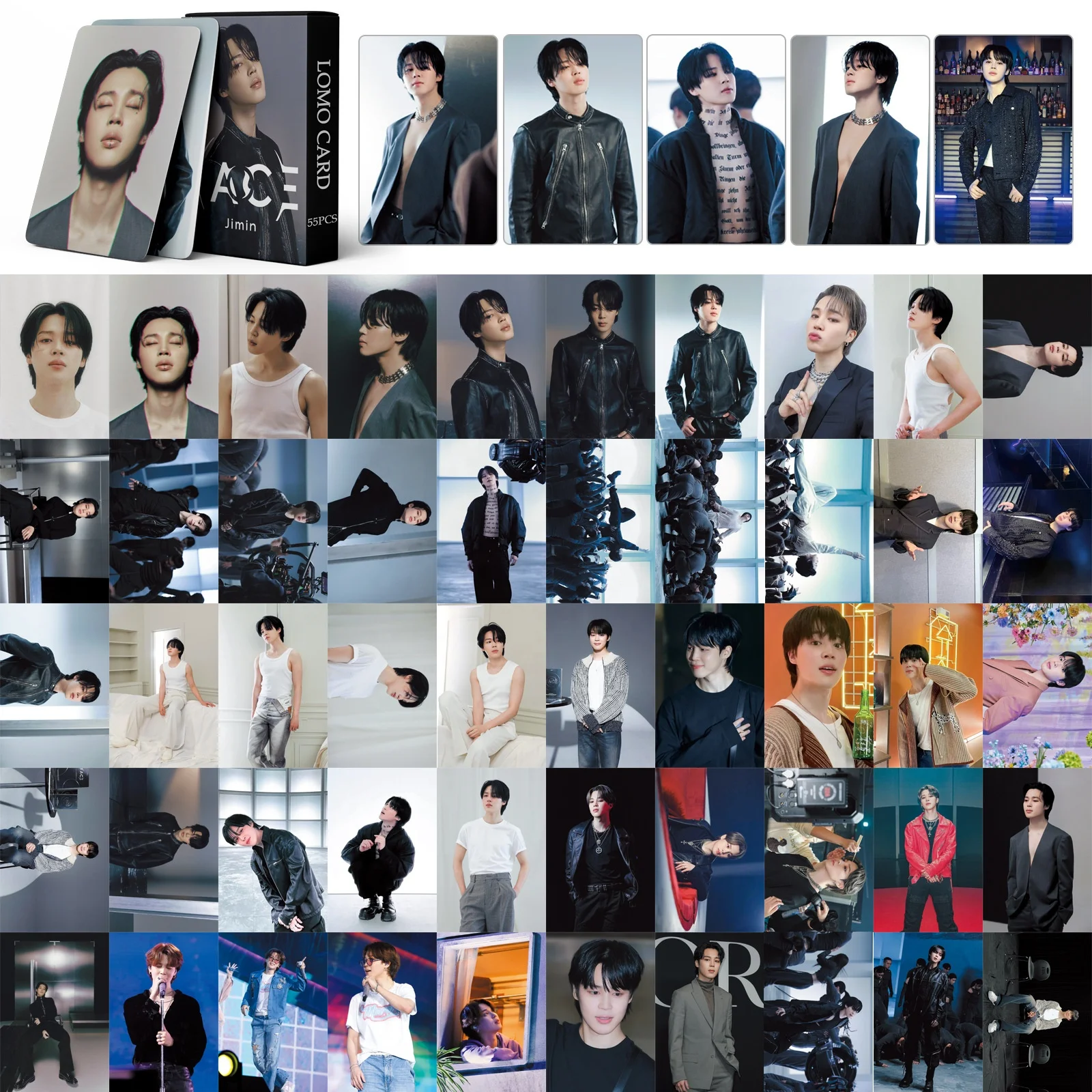 Wholesale 55pcs JIMIN Photo Cards Bangtan Boys JIMIN Photocard LOMO Cards KPOP Bangtan boys Photo cards