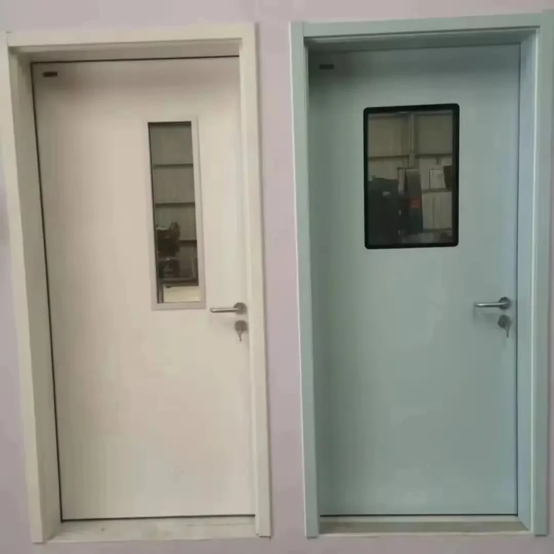 Fire-Proof Entrance Steel Iron School Laboratory Pharmaceutical Hospital Aluminum Frame Clean Room Door