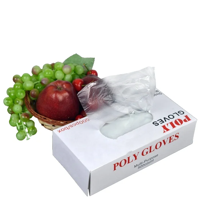 Polyethylene disposable foodservice Thickened CPE Gloves Transparent Household Catering Waterproof Protective Gloves