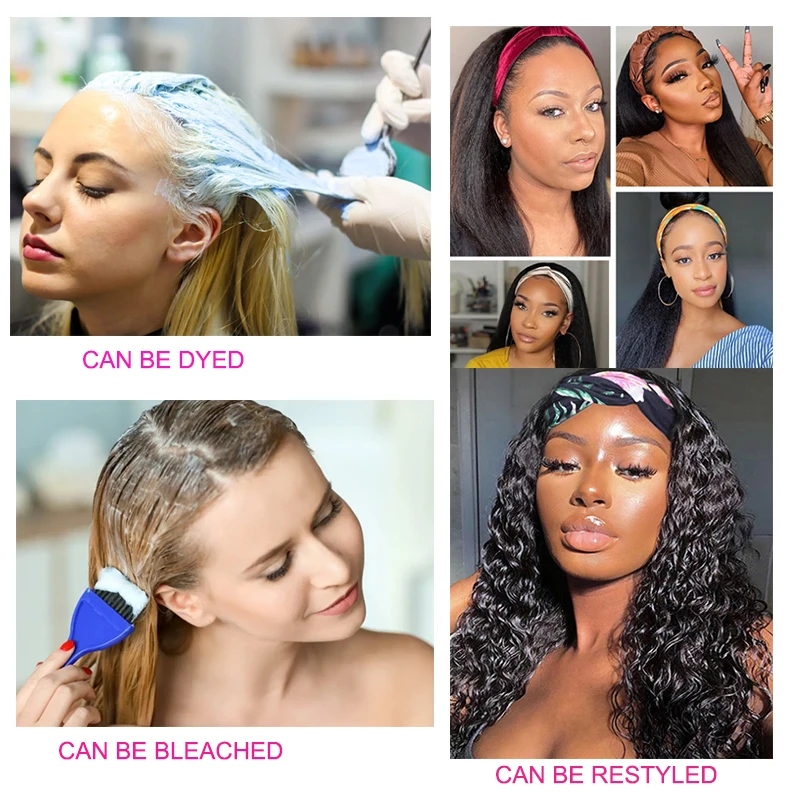 
Wholesale 4b 4c Afro Kinky Curly Head Band Wigs Glueless Deep Wave Half Headband Wigs Human Hair For Black Women 
