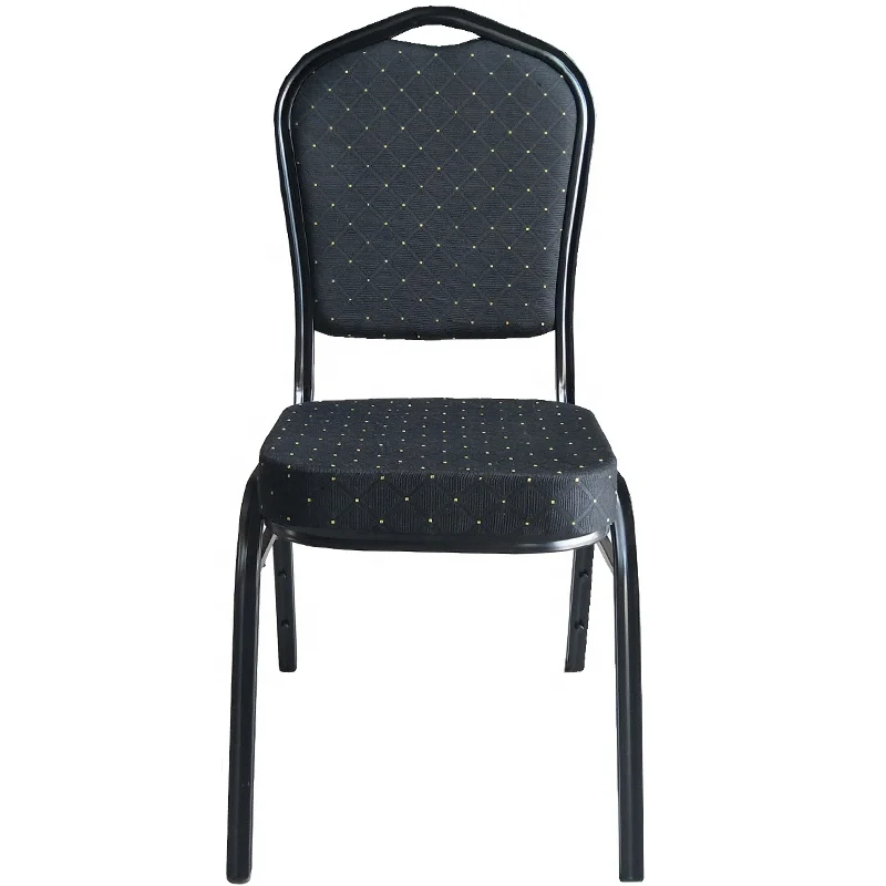 Wholesale Hotel Banquet Stacking Party Event Chair Metal Frame Fabric Seat Banquet Wedding Chairs