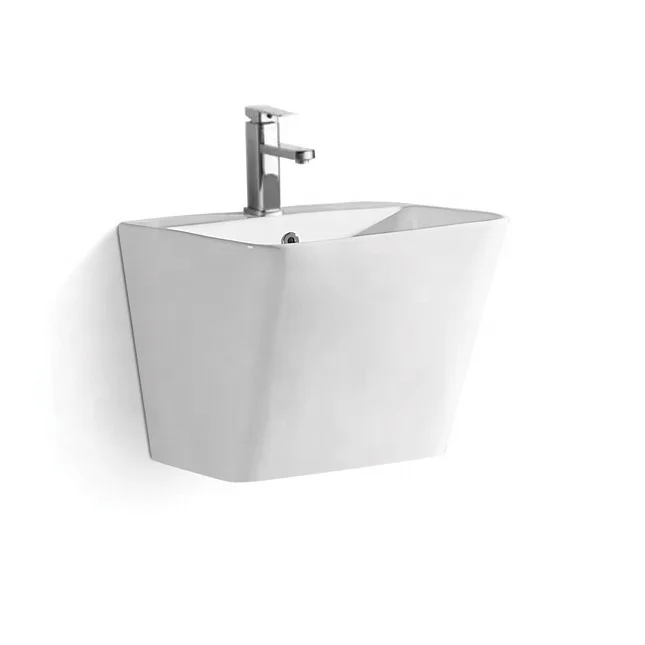 2024 Hot Sale Colorful Wash Basin Bathroom Wall Hung Ceramic Basin Supplies