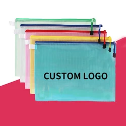 Wholesale A4 A5 A6 Simple Mesh Design Pencil Bag Waterproof Clear Pencil Bag Pouch In Stock