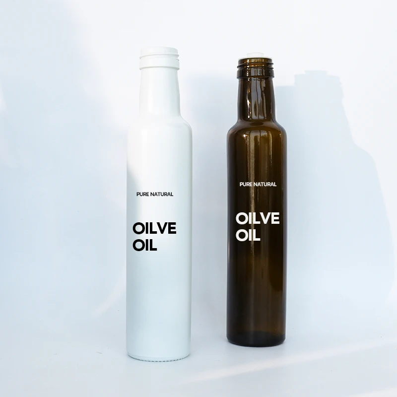 Matte White  in stock 100ml 250ml  500ml 750ml 1000ml glass olive oil bottle with screw cap