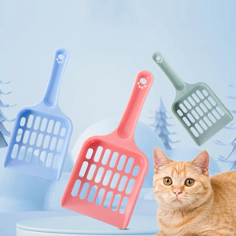 Durable plastic pet litter spreader hollowed-out cat litter spreader for cleaning cat litter POTS
