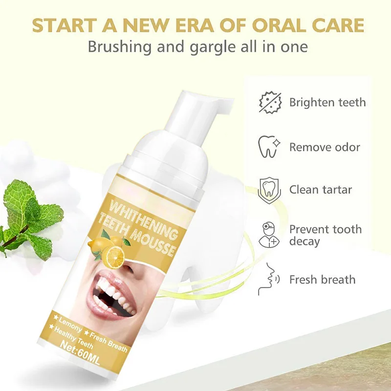 
Teeth Whitening Stain Removal Foam Toothpaste Cleansing Foam Toothpaste 
