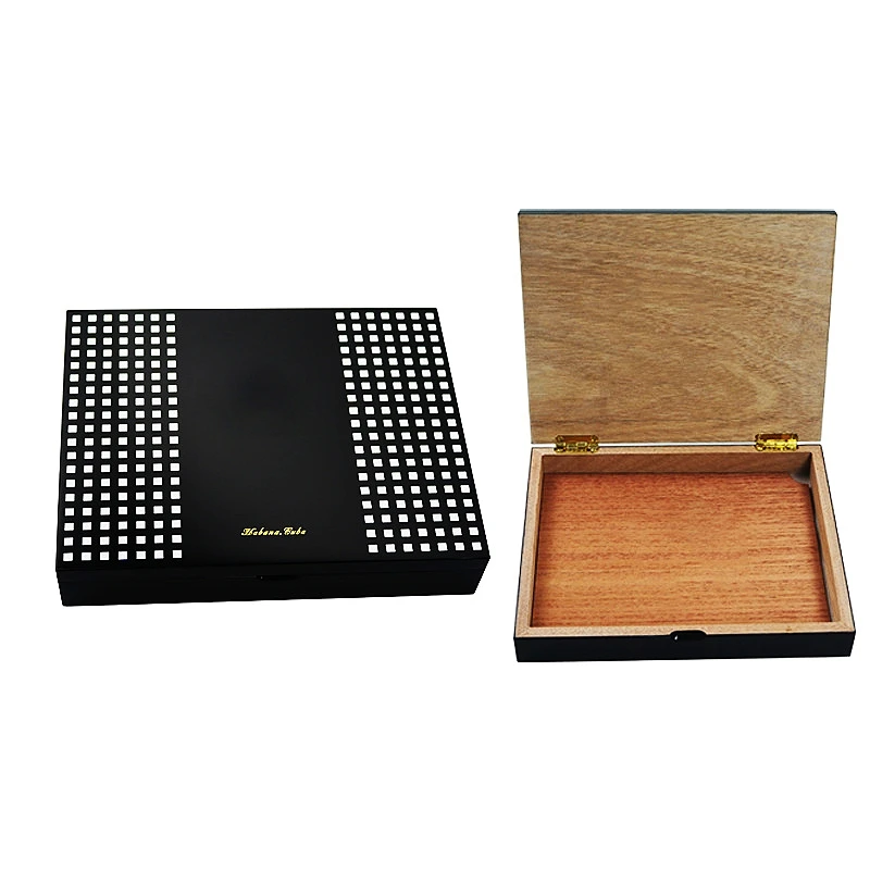 Изготовленная на заказ сигарета деревянная коробка для сигар из массива дерева для оптовых продаж