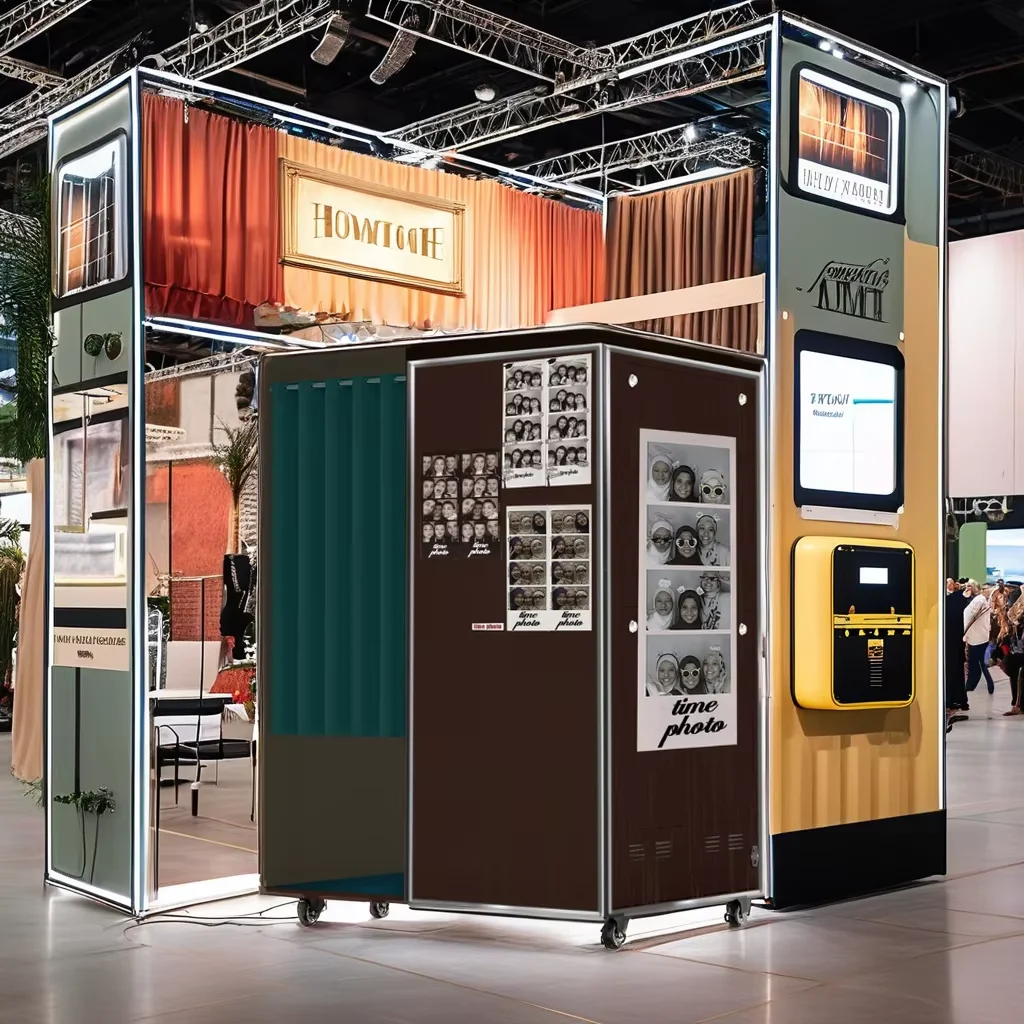 Factory Direct Good Price Coin Operated Automatic Passport ID Photo Booth with LED Enclosure