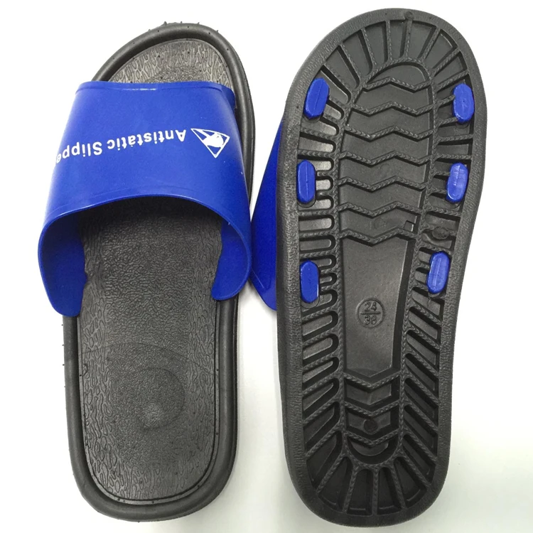 Cleanroom Electronic PVC Material Lint Free ESD Antistatic Slippers