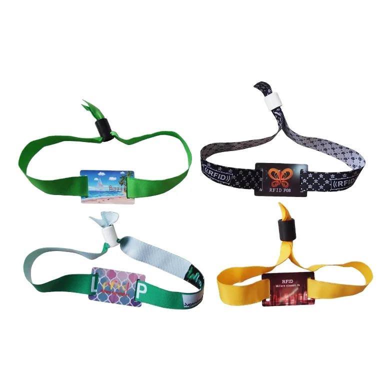 Adjustable festival Events Passive Bracelet fabric NFC Smart RFID Wristband