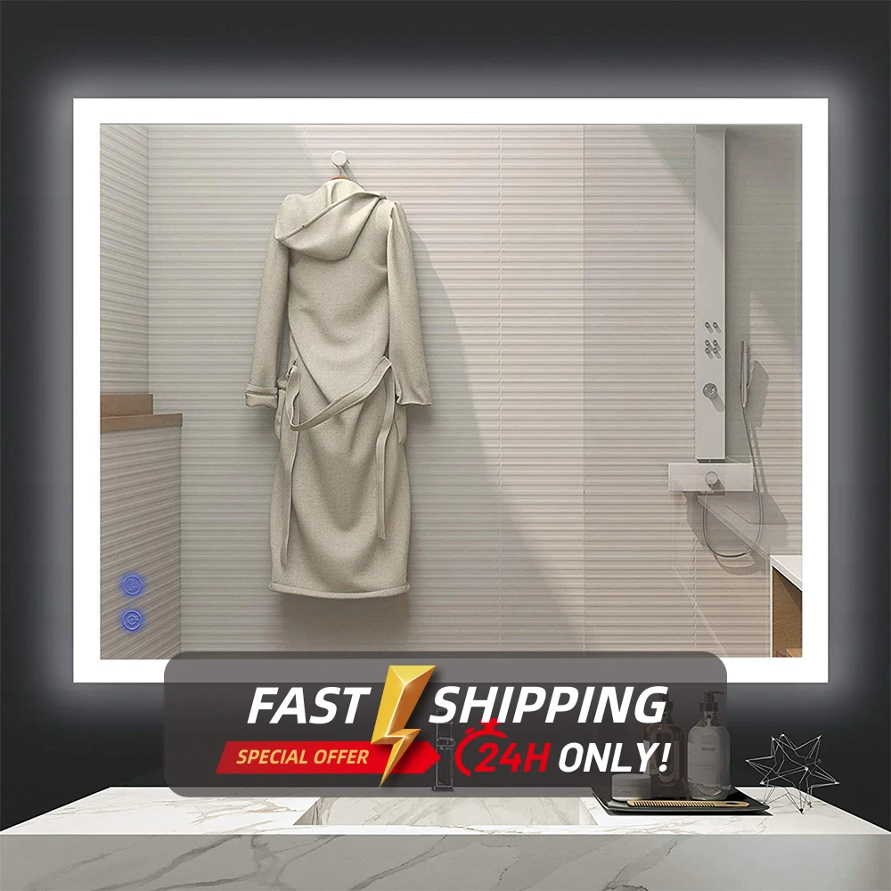 Foshan goodway portable hand wall mounted floor mirror light make up full length led light mirror with led lights