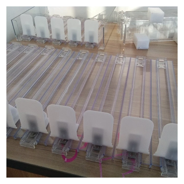 Wholesale Plastic Clear Acrylic Merchandise Shelf Pushers Acrylic Shelf Divider For Supermarket
