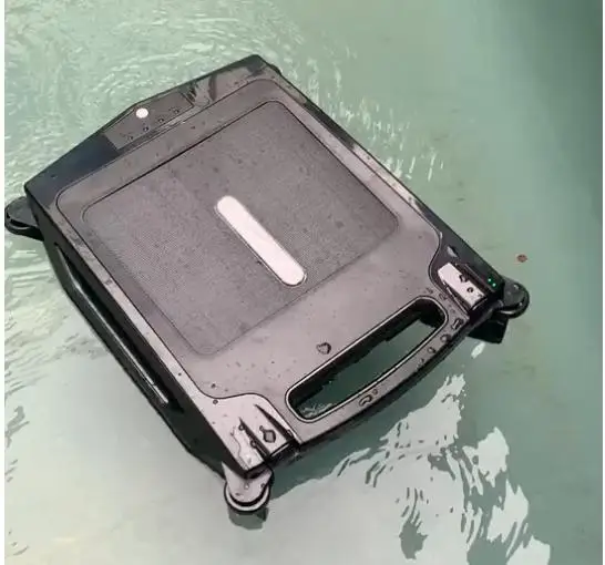 Solar Powered Automatically Robotic Pool Skimmer Cleaner with All Day Cleaning Battery Power