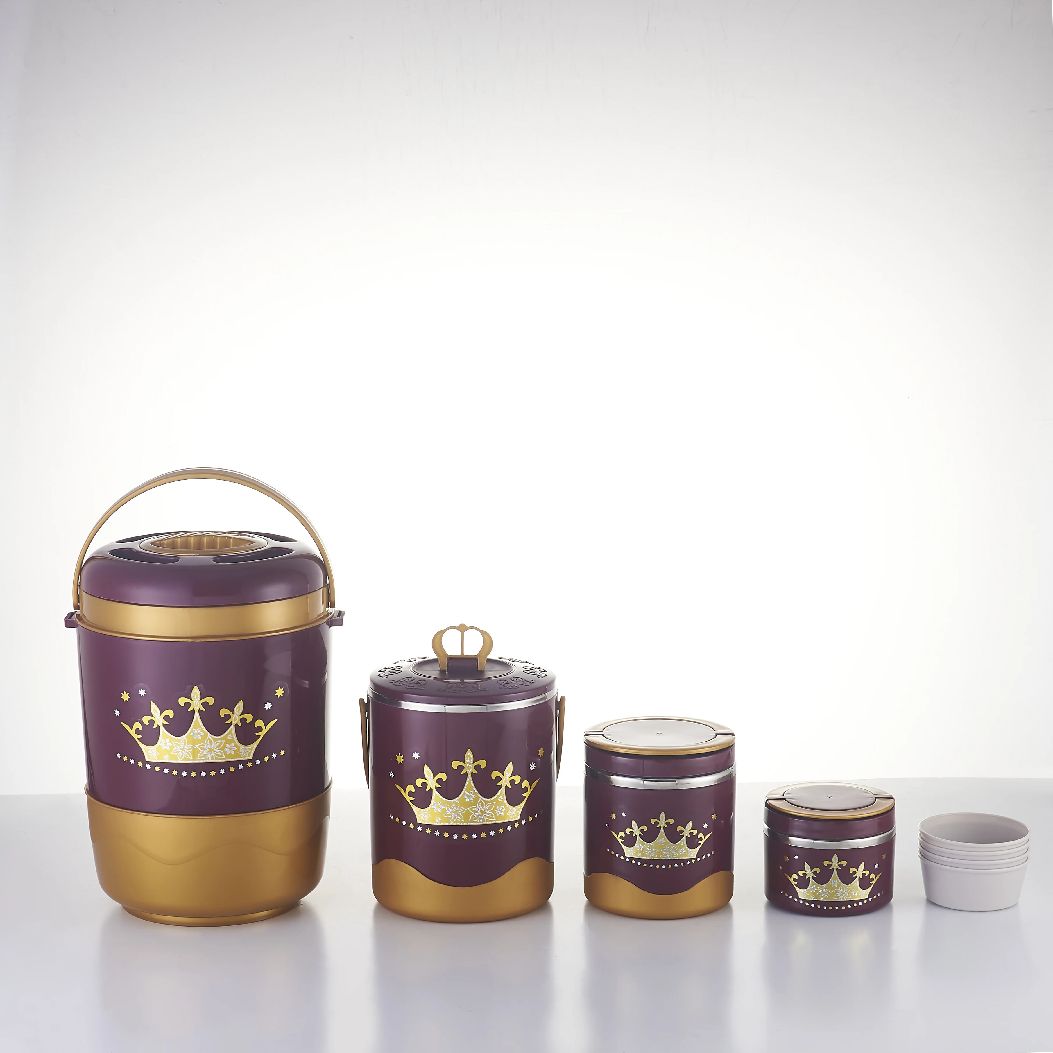 Factory Wholesale Plastic Thermos Vacuum Flask Milk Tea water cooler Jug food warmer container set