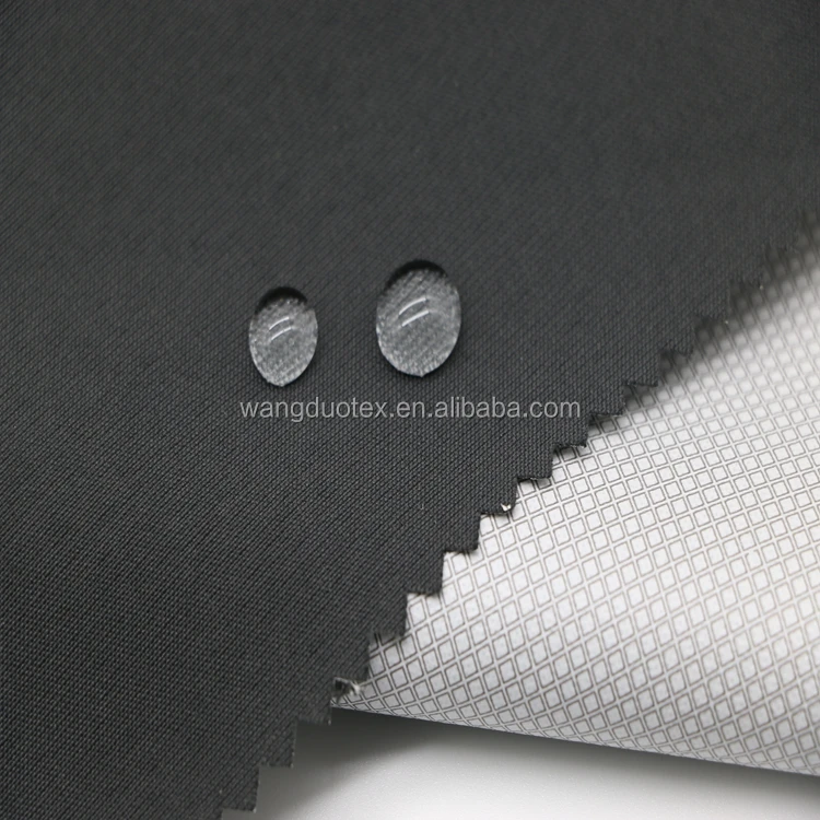 100% nylon  taslon fabric  with pu milky coating    for  ski jacket  garment