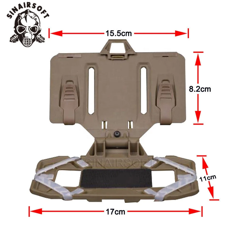 Tactical Vest with Front Folded Navigation Board and Mobile Phone Holder Admin Bag Personal Defense Equipment