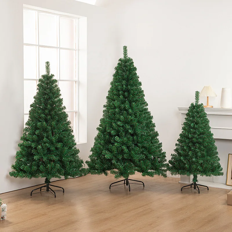 Xmas PE PVC Mixed Artificial Christmas Tree white Snowflakes For Holiday With Pine Cone Decorated