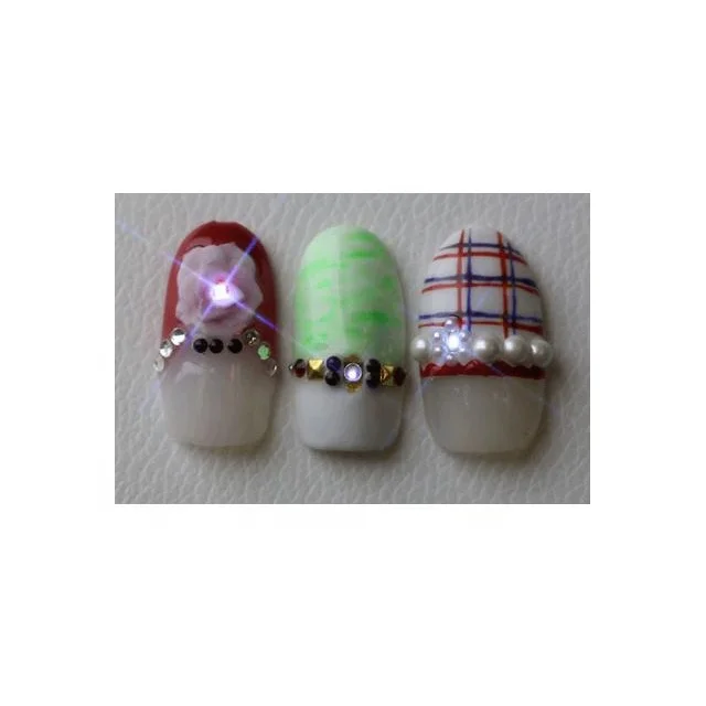 NFC 3d nail stickers With LED Light Flash Affixed Scintillation 3m nfc stickers