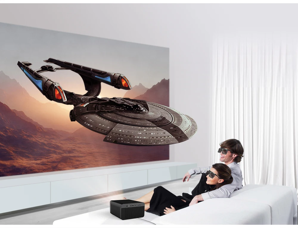 Jenovox Changhong M4000 best 2000 ANSI Lumens 3GB+32G Android 9.0 DLP Smart Video 3d 1080p beamer 4k home Theater projector