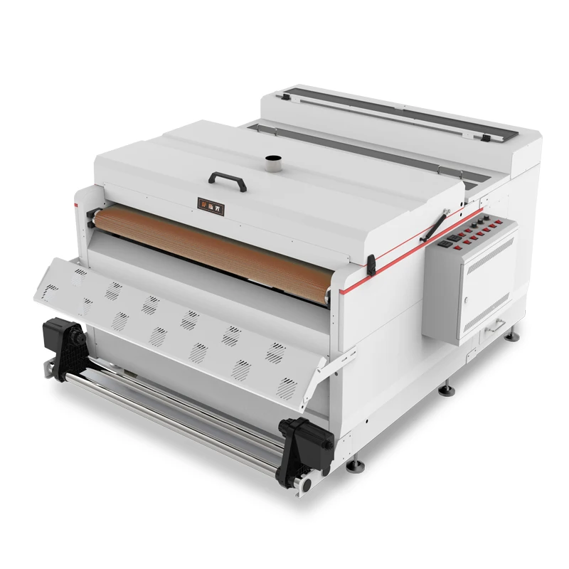 Large format dooyion 120cm conveyor belt type dtf powder shaker and dryer for t shirt