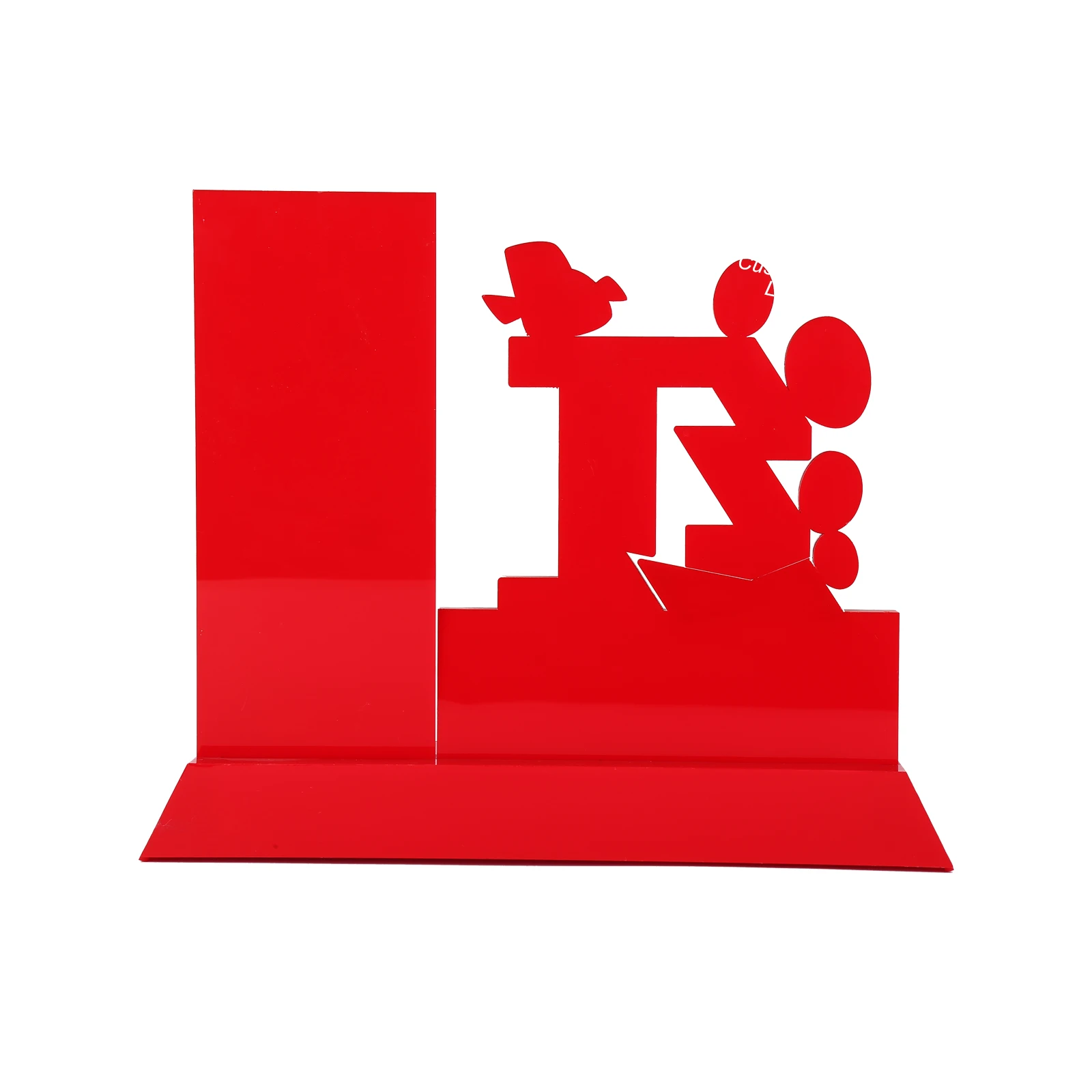 High-End Red Acrylic Business Card Holder Festive Desktop Organization Display Stand Factory Wholesale
