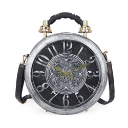 Angelkiss Bolsas Femininas Bolso de Lujo Women Crossbody Clock Modeling Messenger Bag Pu Leather Luxury Clutch and Handbag