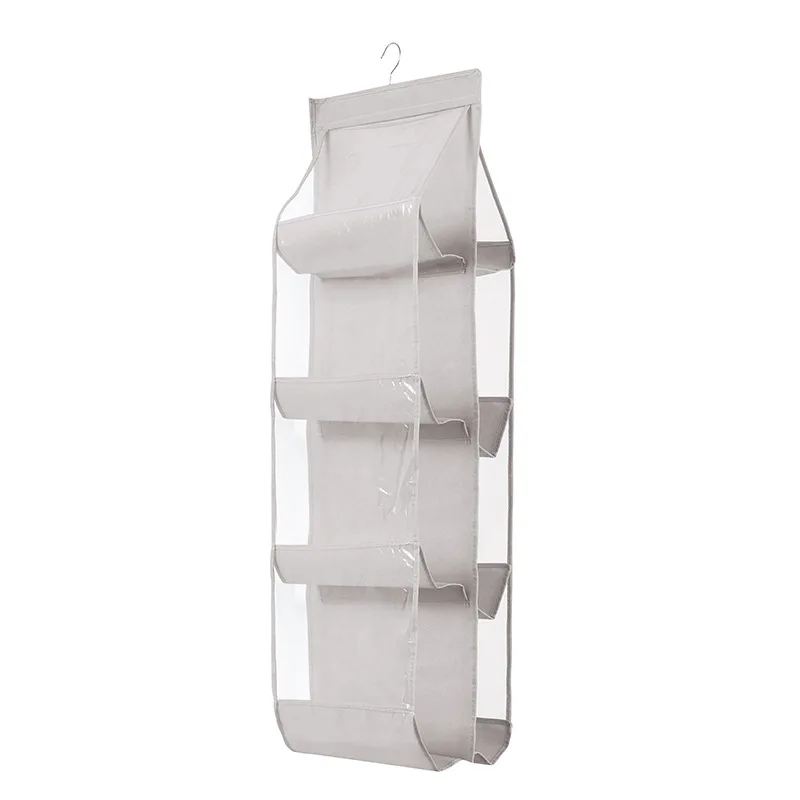 Oxford Fabric Hanging Storage Organizer for bags 8 grids Closet  Folding Storage Bag with Hook Wardrobe Foldable Hanging Bag