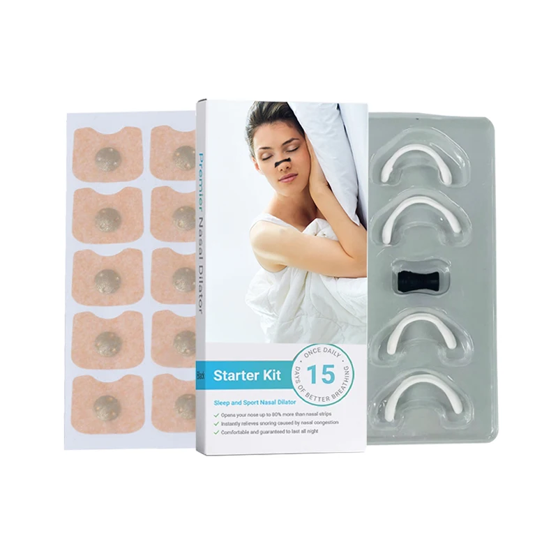 Customized Extra Strength Boost Oxygen Improve Sleep Quality Anti-Snoring Right Breathing Magnet Nose Magnetic Nasal Strips