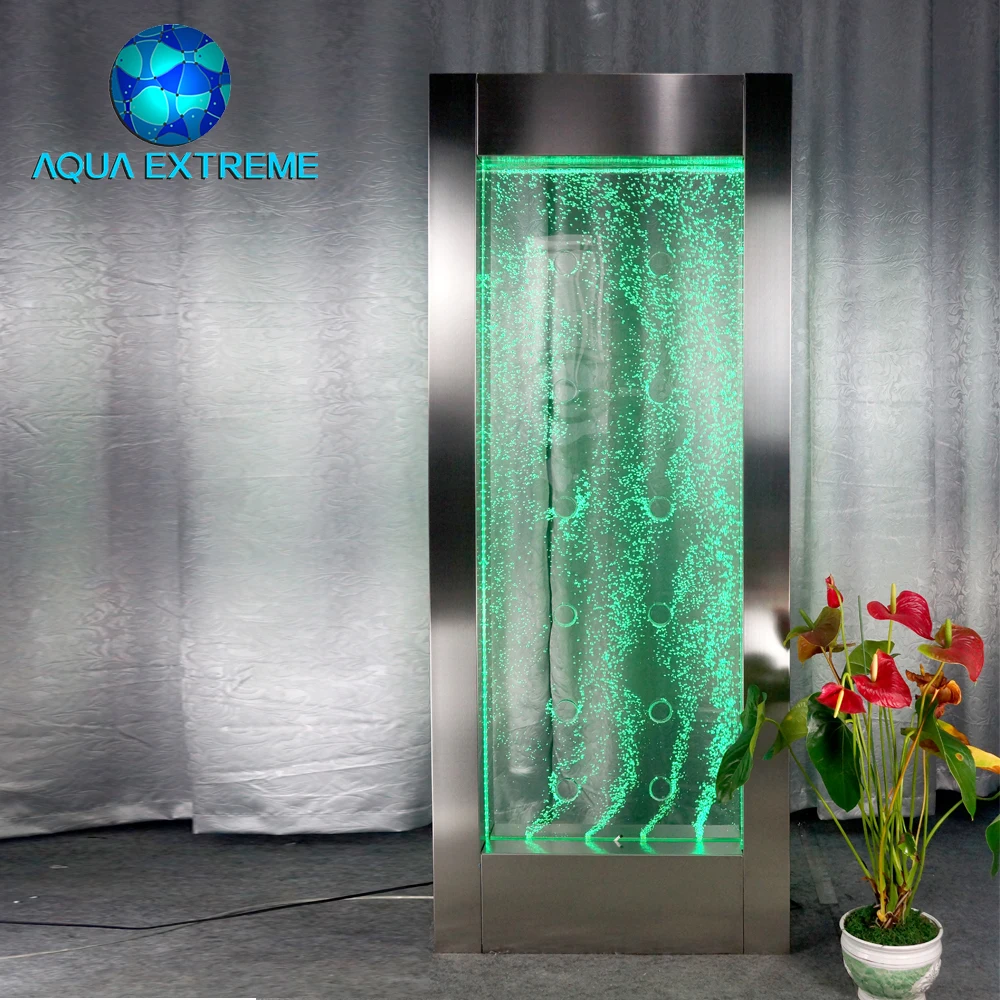 Frame Bubble Water Led Lighting Stainless Steel Metal Modern Commercial Furniture Outdoor Bar Table High Top Bar Table 17 Colors