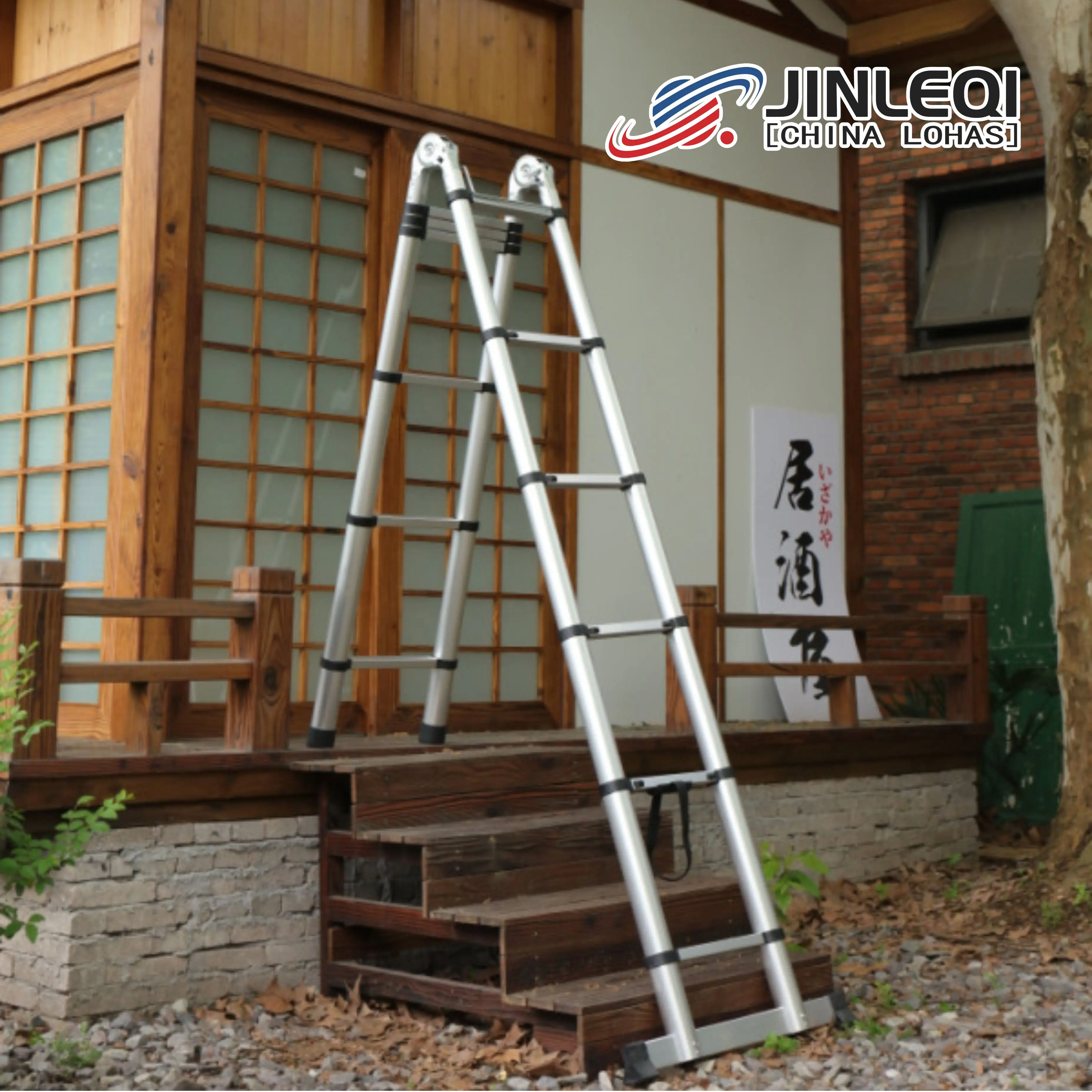 Telescopic Aluminum Alloy Step Ladder  Folding Multi Purpose  Extendable Extension Retractable Folding Stairs Ladder