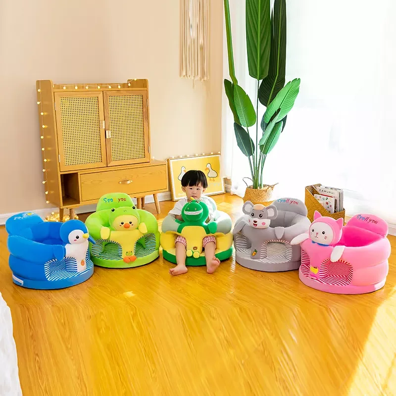 cute cartoon Infant Safety Seat Soft Stuffed Animal Baby Sofa Plush Baby Cushion anti-rollover board baby chair