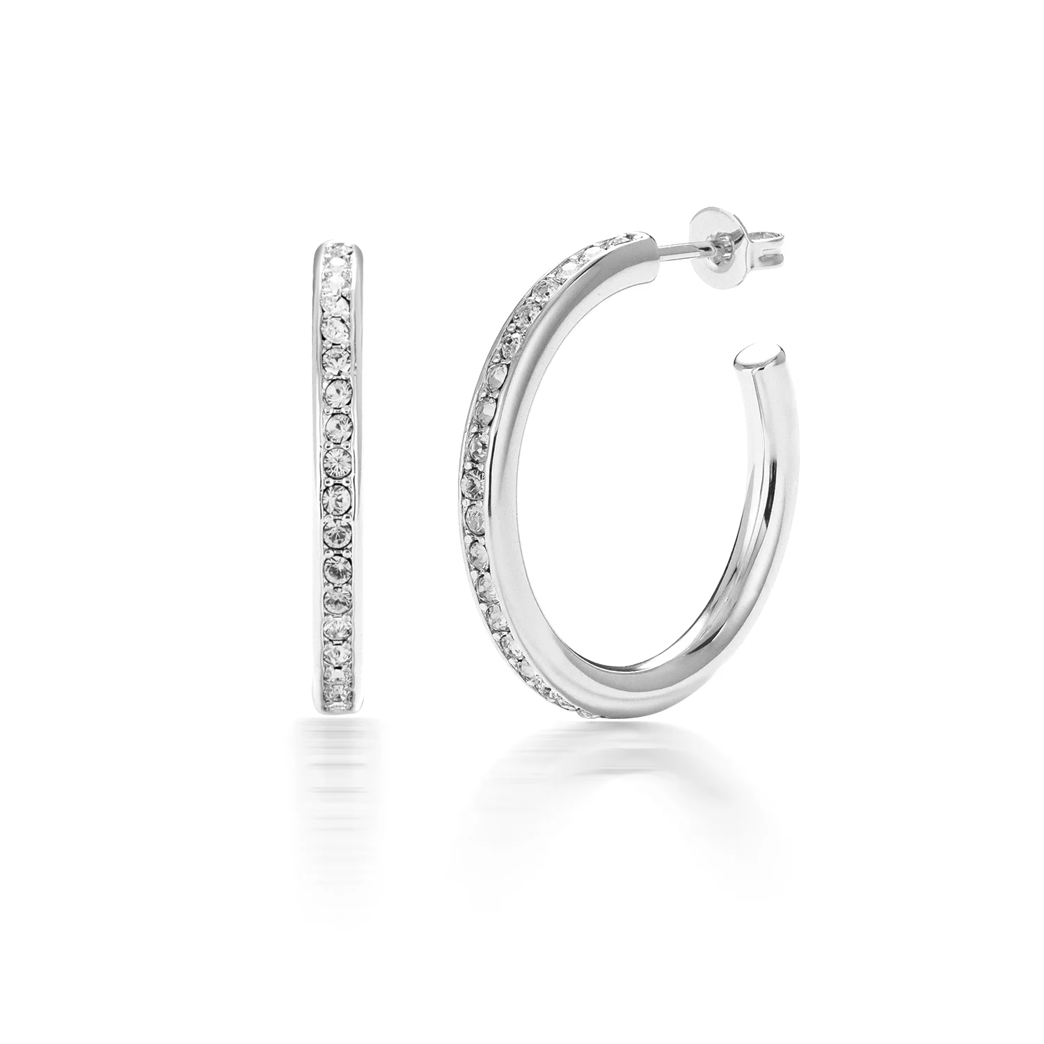 Best Selling Jewelry 18K Gold Plated Delicate Accessory Round Cut Crystal Diamond 925 Silver Stud Earrings for Women