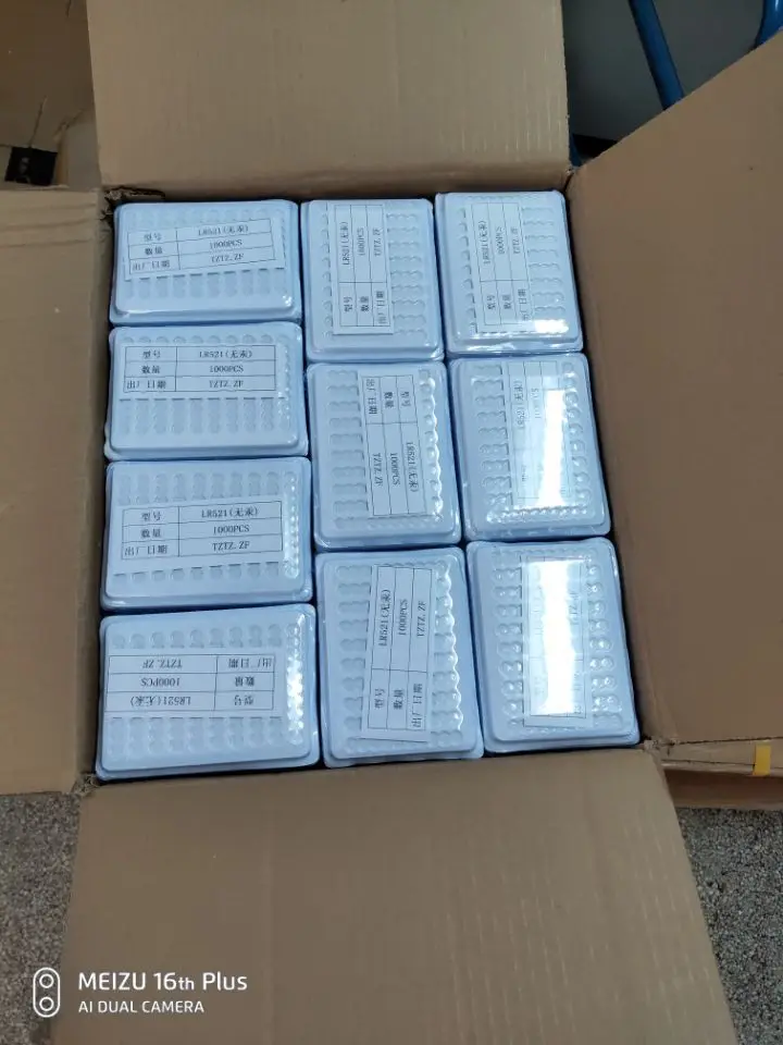  Щелочные кнопочные батарейки Eunicell AG0 LR521 1 5