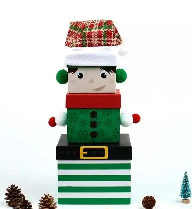 OEM Recyclable Christmas Xmas Eve Cardboard Candy Nesting Gift Box Lid and Base Cardboard Box