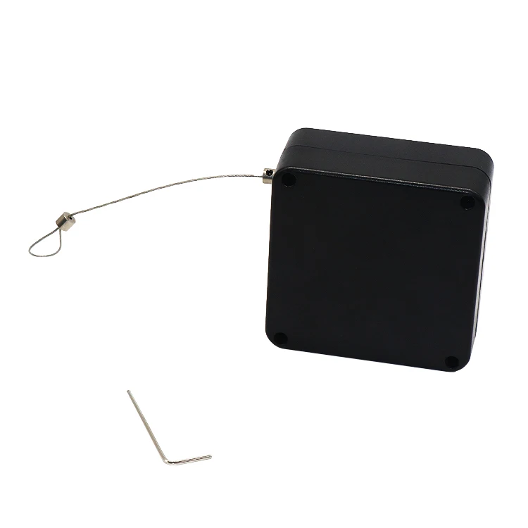 Квадратная противокражная Тяговая коробка с регулируемым концом петли для лассо от металлического замка шестигранный ключ