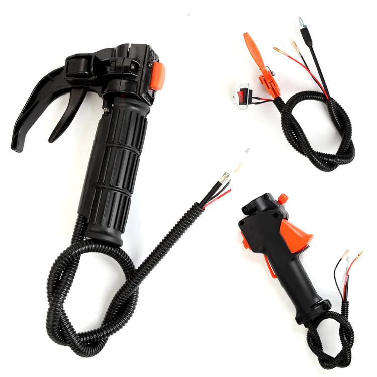throttle switch for 63cc 52cc Ground drill, throttle harness two-punch cattle angle simple switch