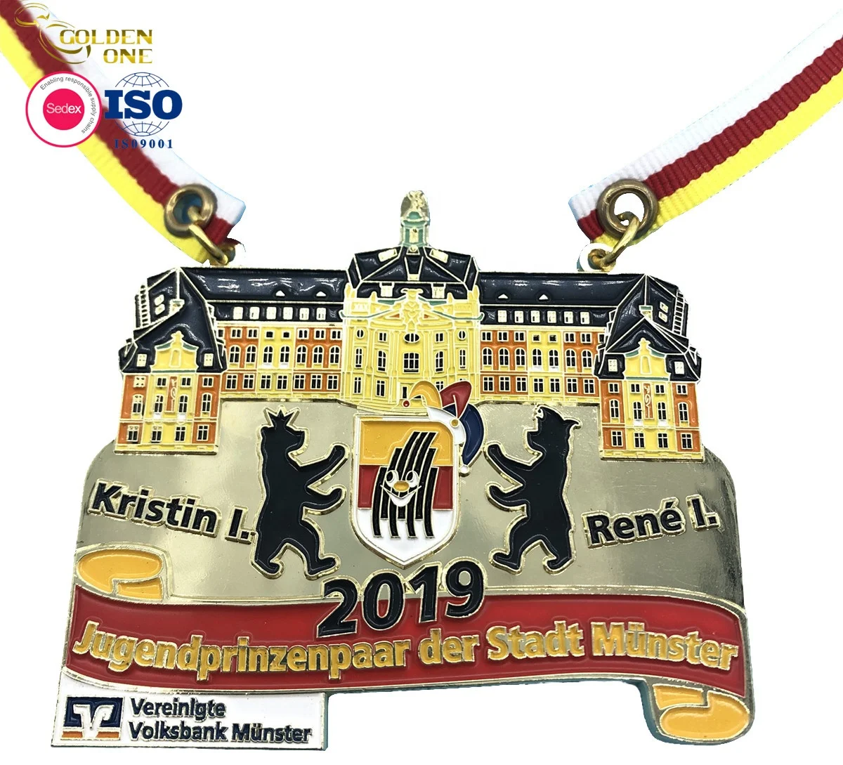 hot sell gift custom zinc alloy rabbit animal cute sports souvenir celebrate colorful performance carnival medal