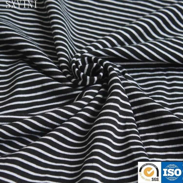 fashion high quality yarn dyed stripe single jersey fabric