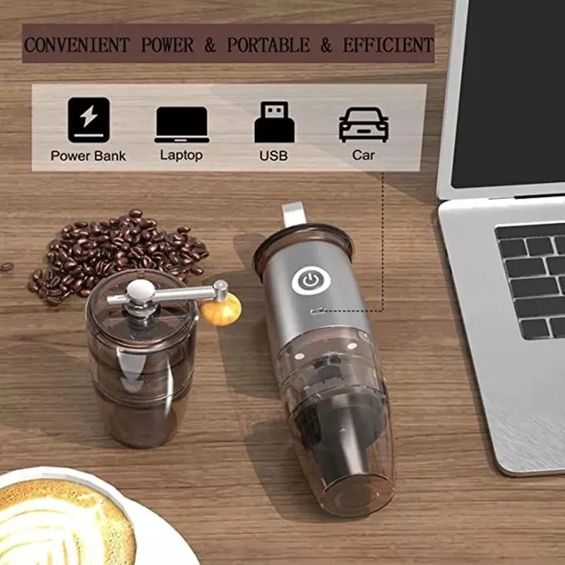 Amazon hot selling USB-C Rechargeable Coffee Grinder Portable Home Manual Coffee Bean Grinder